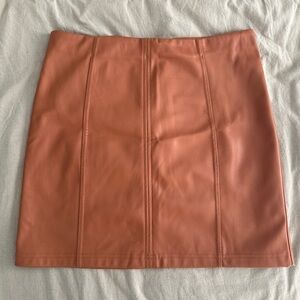 Altar’d State Tannish Brown Leather Skirt